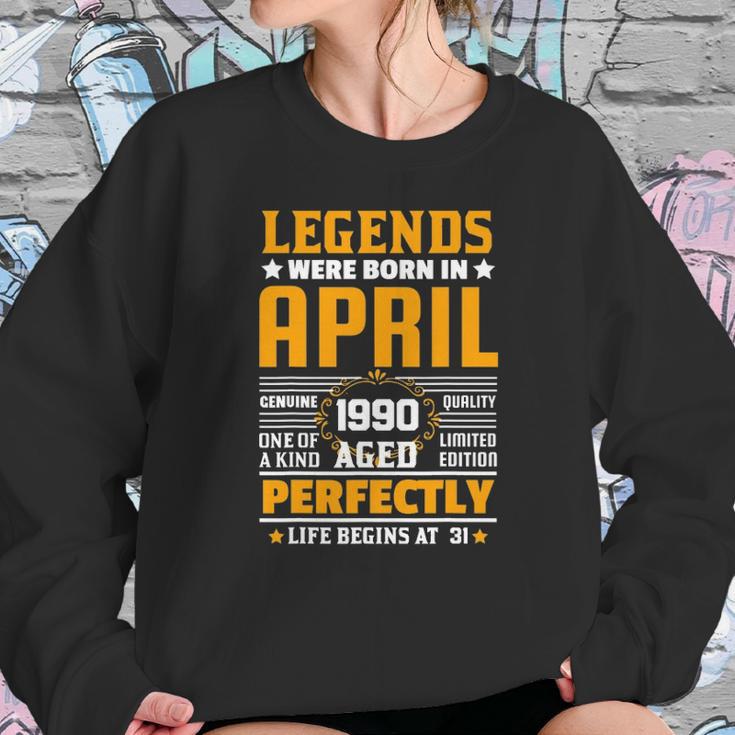 31 Years Old Birthday Awesome Since April 1990 31St Birthday Sweatshirt Gifts for Her