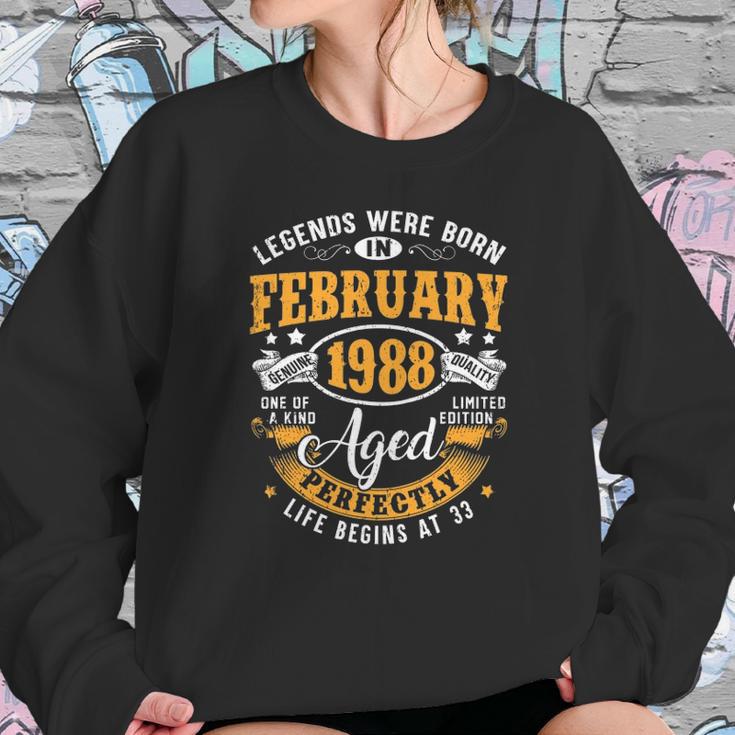 33 Years Old Gifts Vintage February 1988 33Rd Birthday Sweatshirt Gifts for Her