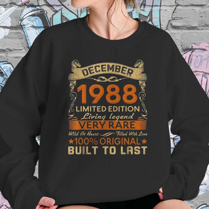 33Rd Birthday Gift 33 Years Old Retro Vintage December 1988 Ver2 Sweatshirt Gifts for Her