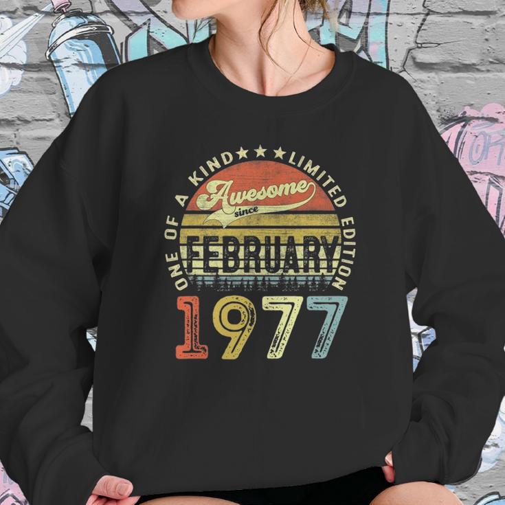 44 Years Old Gifts Awesome Since February 1977 44Th Birthday Sweatshirt Gifts for Her