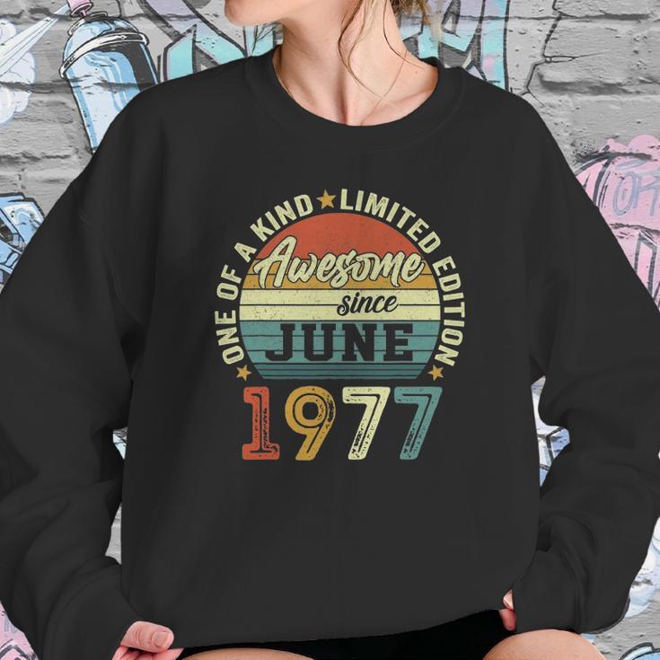 44 Years Old Birthday Awesome Since June 1977 44Th Birthday Sweatshirt Gifts for Her