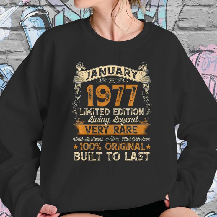 45 Years Old Gifts Vintage January 1977 45Th Birthday Gift Sweatshirt Gifts for Her