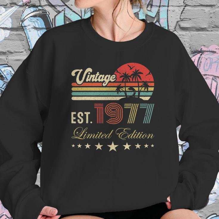 45Th Birthday Born 1977 Vintage Limited Edition 45 Birthday Sweatshirt Gifts for Her