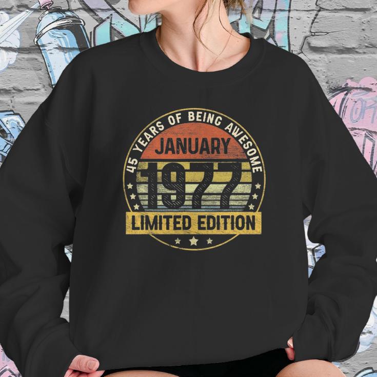 45Th Birthday Gift 45 Years Old Awesome Since January 1977 Ver2 Sweatshirt Gifts for Her