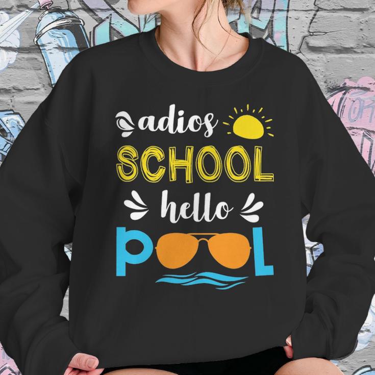 Adios School Hello Pool Sweatshirt Gifts for Her