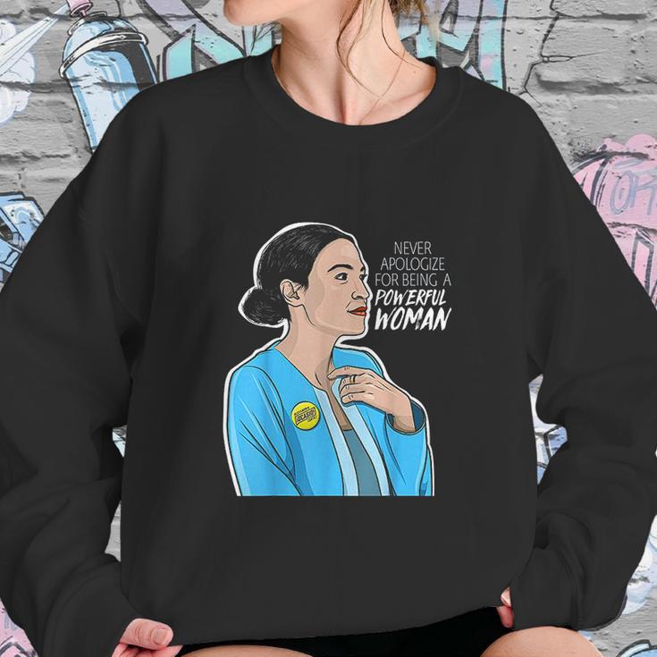 Alexandria Ocasio Cortez Powerful Woman Sweatshirt Gifts for Her