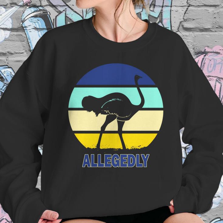 Allegedly Ostrich Retro Logo Sweatshirt Gifts for Her