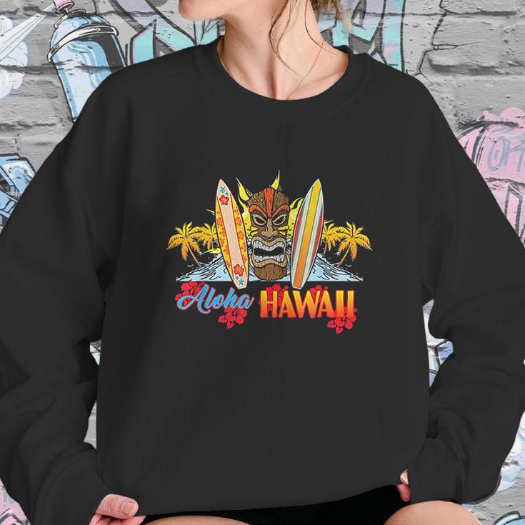 Aloha Hawaii From The Island Feel The Tiki Spirit Sweatshirt Gifts for Her