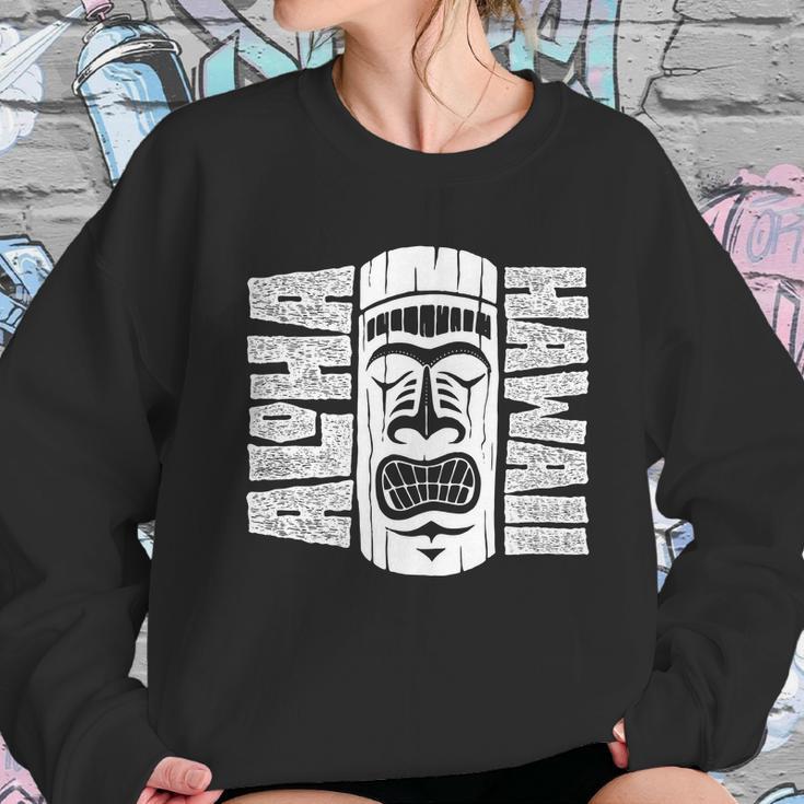 Aloha Hawaii Tiki Statue Sweatshirt Gifts for Her