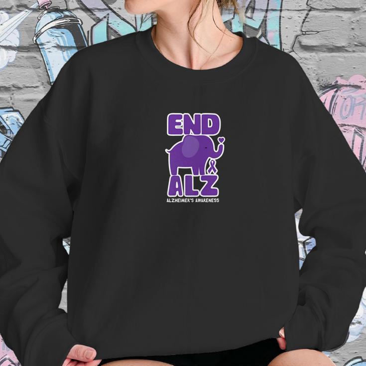 Alzheimer Awareness And Gifts Elephant Sweatshirt Gifts for Her