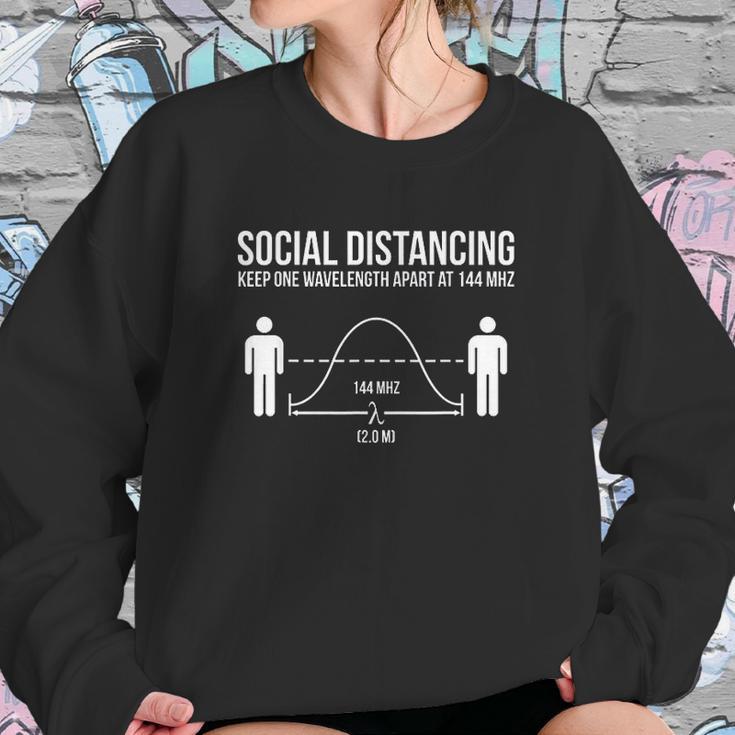 Amateur Radio Ham Funny Social Distancing Sweatshirt Gifts for Her