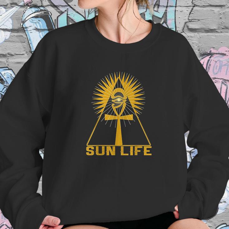 Ancient Egyptian Kemetic Ankh Pyramid Sun Life Sweatshirt Gifts for Her