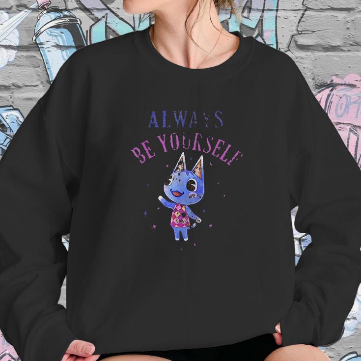 Animal Crossing Always Be Yourself Sparkle Graphic Sweatshirt Gifts for Her