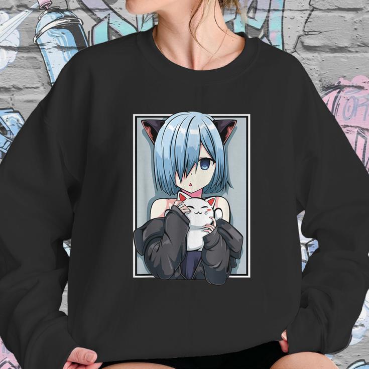 Anime Girl Neko Catgirl Pastel Kawaii Cat Manga Japan Lover Sweatshirt Gifts for Her