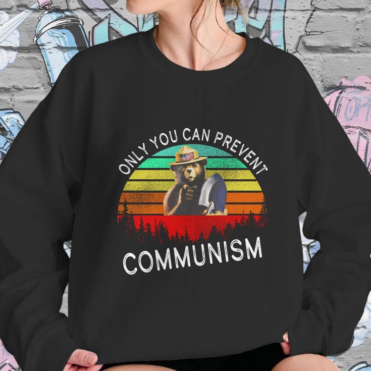 Anti Communism Capitalism Antisocialist Bear Sweatshirt Gifts for Her