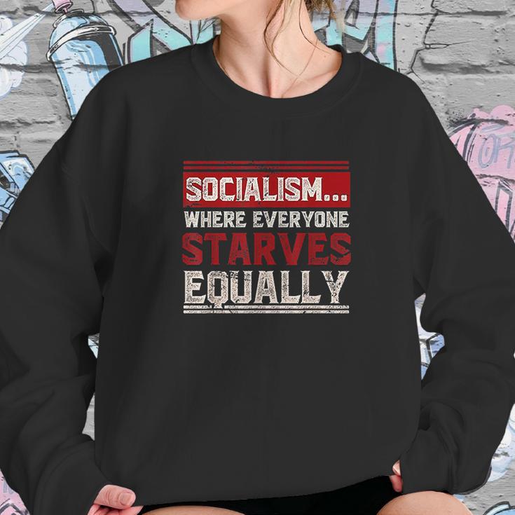 Anti Communist Libertarian Capitalist Gift Anti Socialism Sweatshirt Gifts for Her