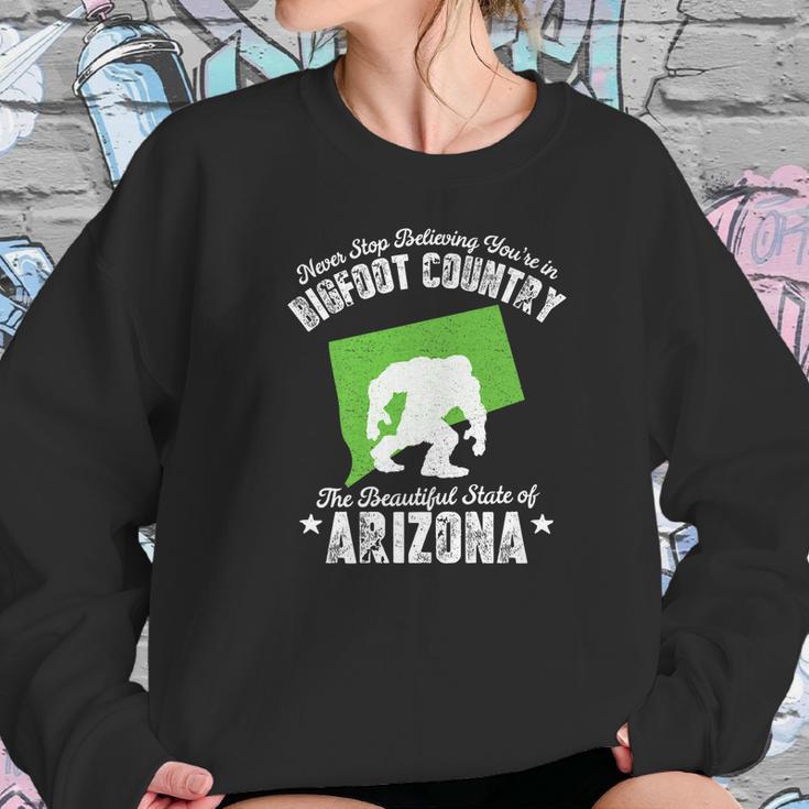 Arizona State Bigfoot Sasquatch Yeti Hunter Gift Sweatshirt Gifts for Her