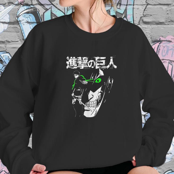 Attack On Titan Eren Jaeger Glow Sweatshirt Gifts for Her