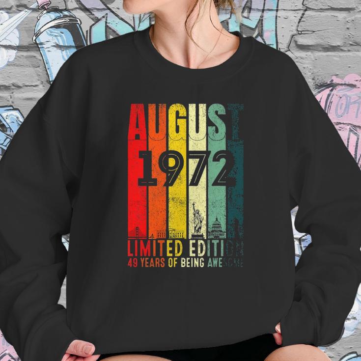 August 1972 49 Years Old 1972 Birthday Gift Sweatshirt Gifts for Her