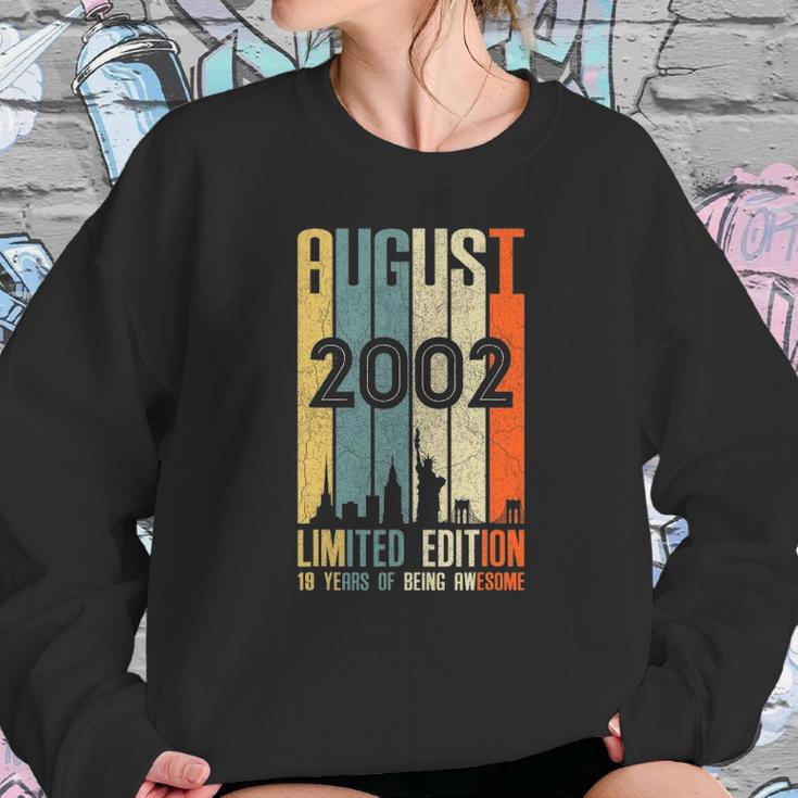 August 2002 19 Years Old 2002 Birthday Gift Sweatshirt Gifts for Her