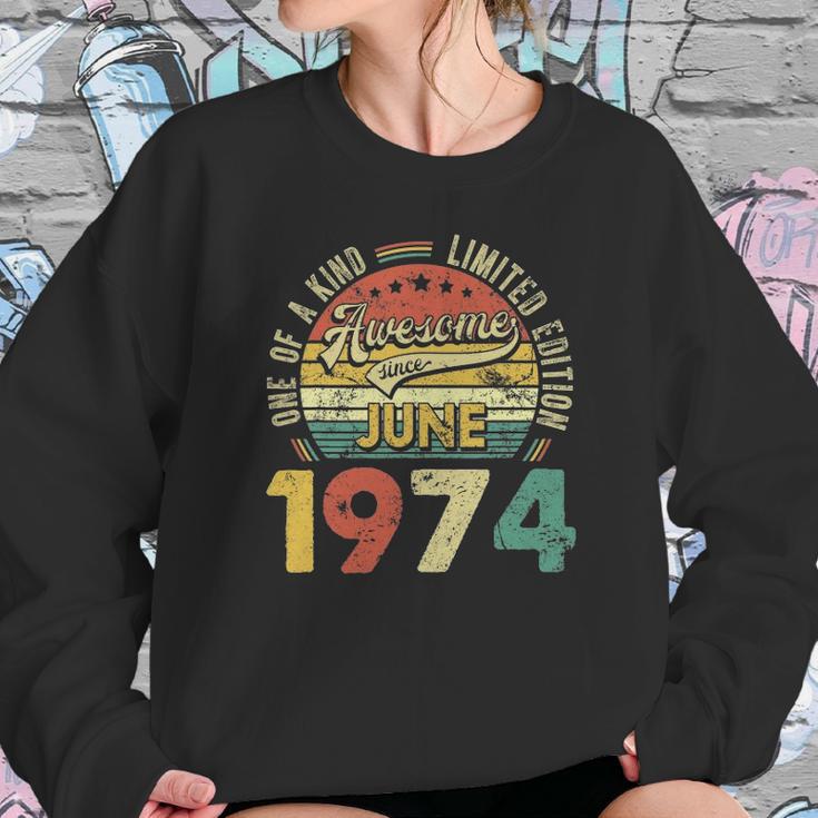 Awesome Since June 1974 47Th Bday Decorations 47 Years Old Sweatshirt Gifts for Her