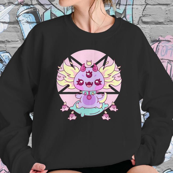 Axolotl Kawaii Pastel Goth Cute Creepy Nu Goth Aesthetic Sweatshirt Gifts for Her