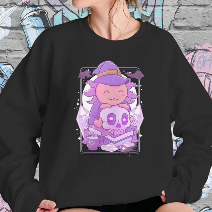 Axolotl Witch Halloween Witchcraft Cute Axolotl Pastel Goth Sweatshirt Gifts for Her