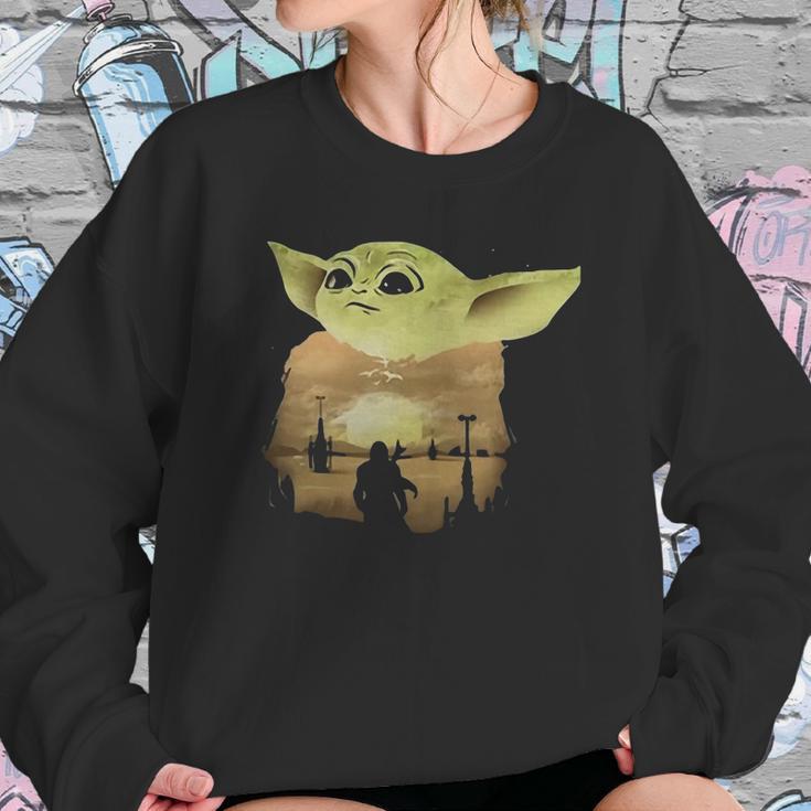 Baby Yoda Sunset Shirt Sweatshirt Gifts for Her