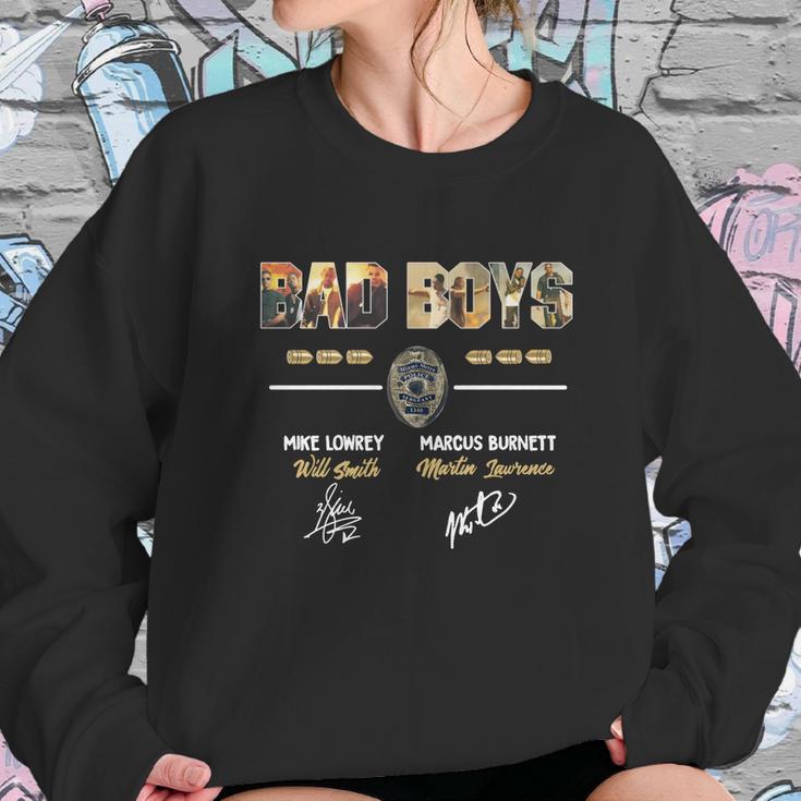 Bad Boys Movie Lovers Mike Lowrey Marcus Burnett Will Smith Martin Lawrence Signatures Sweatshirt Gifts for Her