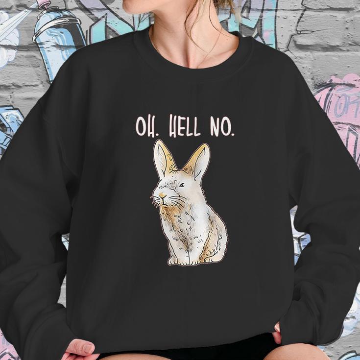 Bad Bunny Disapproving Rabbit Funny Animals Oh Hell No Sweatshirt Gifts for Her