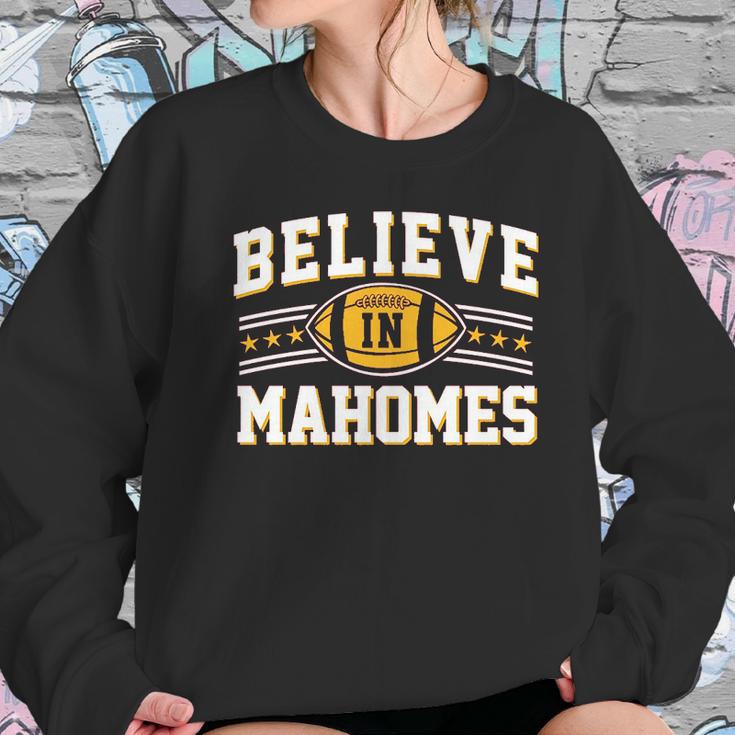 Believe In Mahomes Football Fan Sweatshirt Gifts for Her