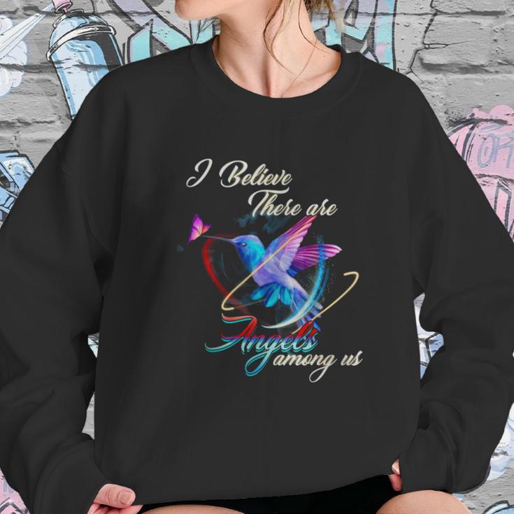 I Believe There Are Angels Among Us Hummingbird T-Shirt Sweatshirt Gifts for Her