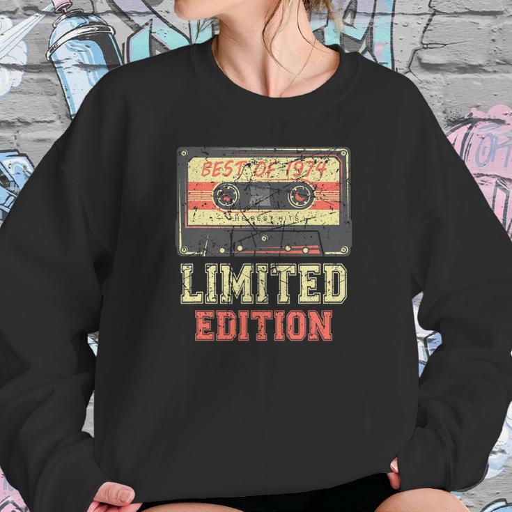 Best Of 1974 Cassette Tape Retro Vintage 47Th Birthday Gift Sweatshirt Gifts for Her