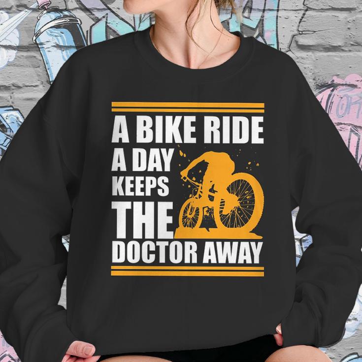 A Bike Ride A Day Keeps The Doctor Away Sweatshirt Gifts for Her