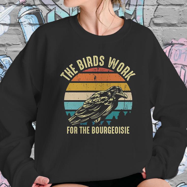 The Birds Work For The Bourgeoisie Vintage Retro Animal Sweatshirt Gifts for Her