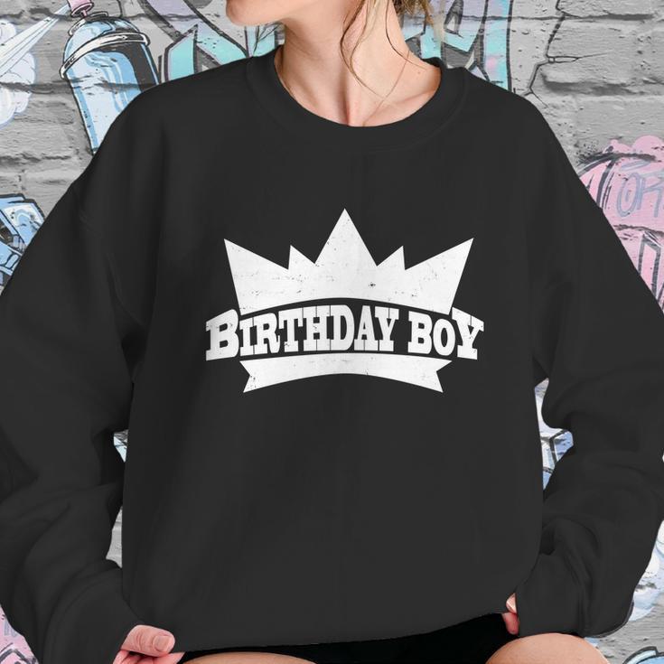 Birthday Boy Crown Classic Logo Sweatshirt Gifts for Her