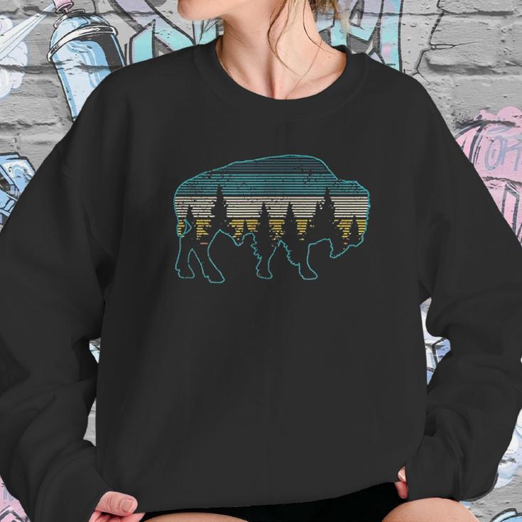 Bison American Buffalo Vintage Sweatshirt Gifts for Her