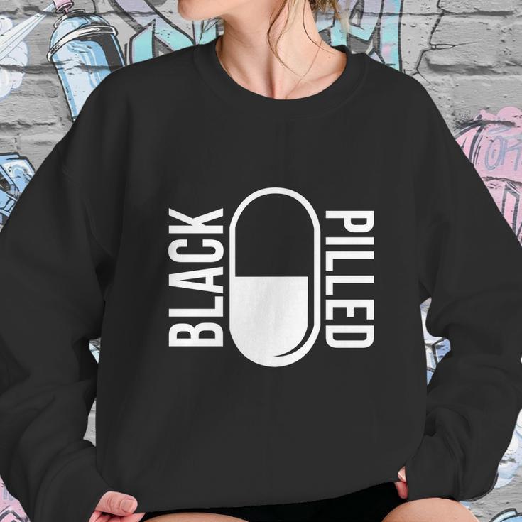 Blackpilledcom White Logo Sweatshirt Gifts for Her