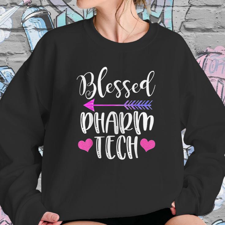 Blessed Pharm Tech Cute Pharmacy Technician Gift Sweatshirt Gifts for Her