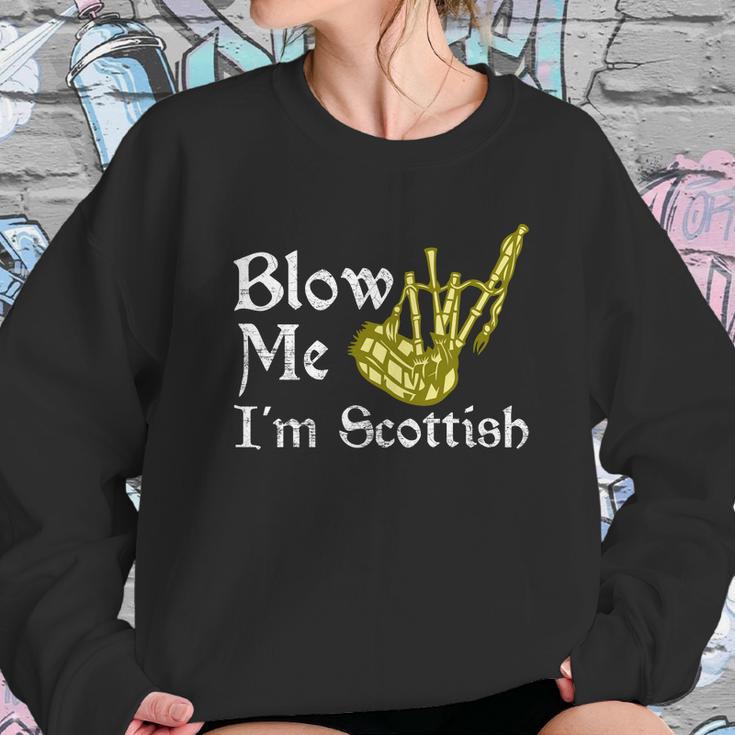 Blow Me Im Scottish Funny Scottish Pun Bagpipes Sweatshirt Gifts for Her