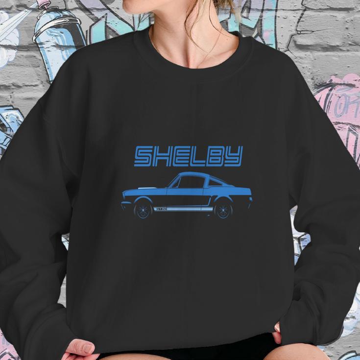 Blue 1966 Gt350 Shelby Mustang Sweatshirt Gifts for Her