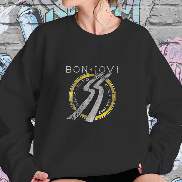 Bon Jovi Slippery When Wet World Tour Sweatshirt Gifts for Her