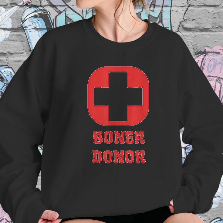 Boner Donor Red Graphic Sweatshirt Gifts for Her