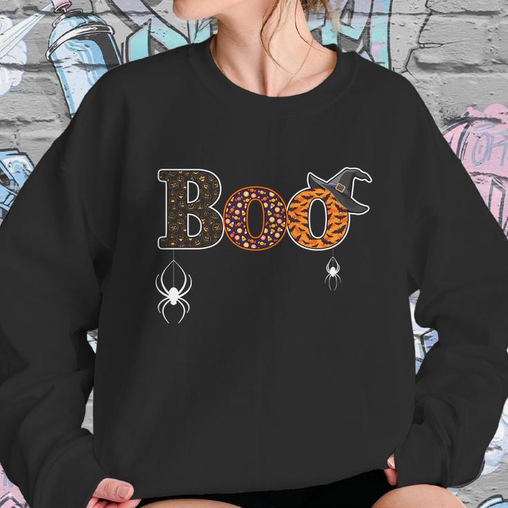 Boo Spiders Witches Logo Sweatshirt Gifts for Her