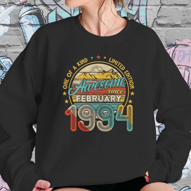 Born In February 1994 27Th Birthday Gift Retro 27 Years Old Sweatshirt Gifts for Her