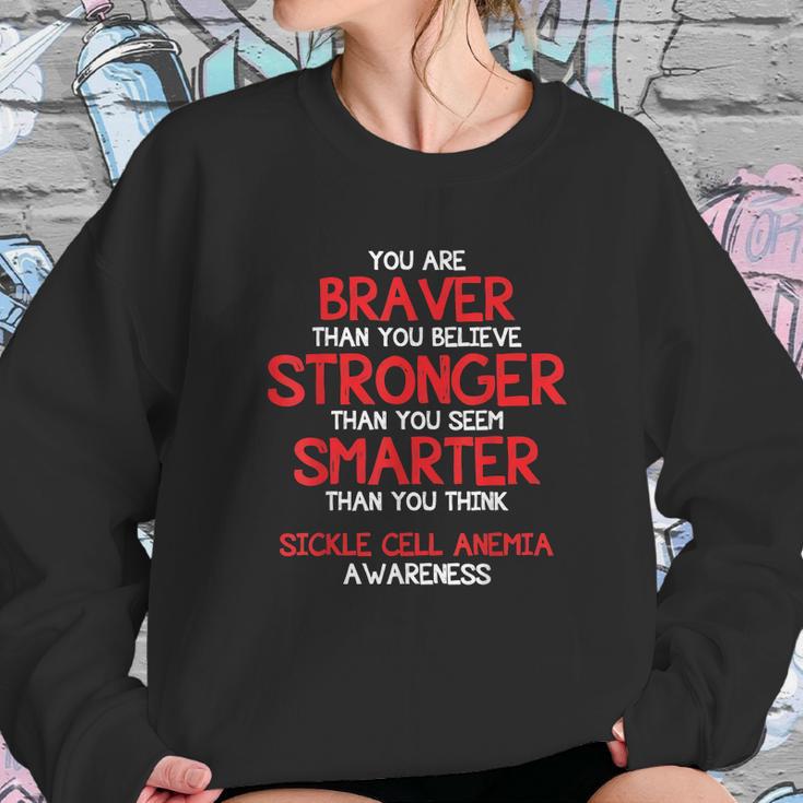 You Are Braver Sickle Cell Anemia Awareness Shirt Sweatshirt Gifts for Her