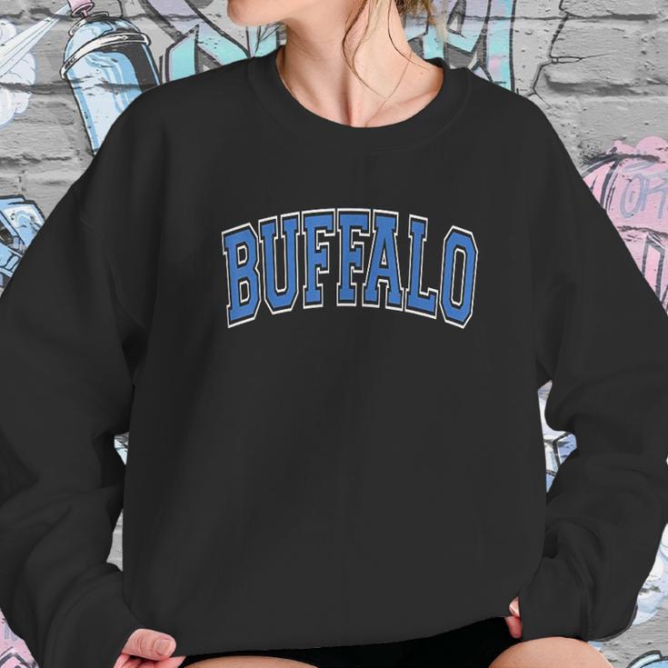 Buffalo Ny Varsity Style Blue Text Sweatshirt Gifts for Her