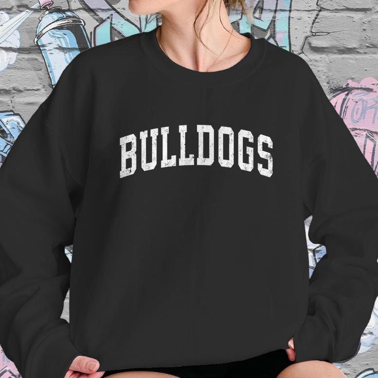 Bulldogs Mascot Vintage Athletic Sports Name Design Funny Gift Sweatshirt Gifts for Her