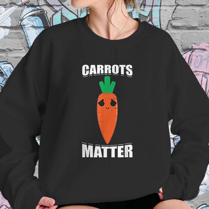 Carrots Matter Funny Cute Emoji Vegetable Vegan Food Gift Sweatshirt Gifts for Her