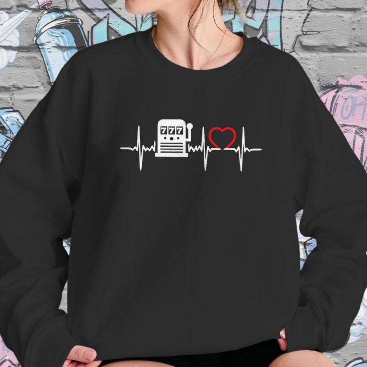 Cass Slot Machine Heartbeat Sweatshirt Gifts for Her